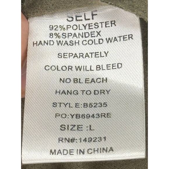 Kori America Womens Faux Suede Asymmetric Full Zip Jacket w/ Pockets Size L NWT - Picture 6 of 6